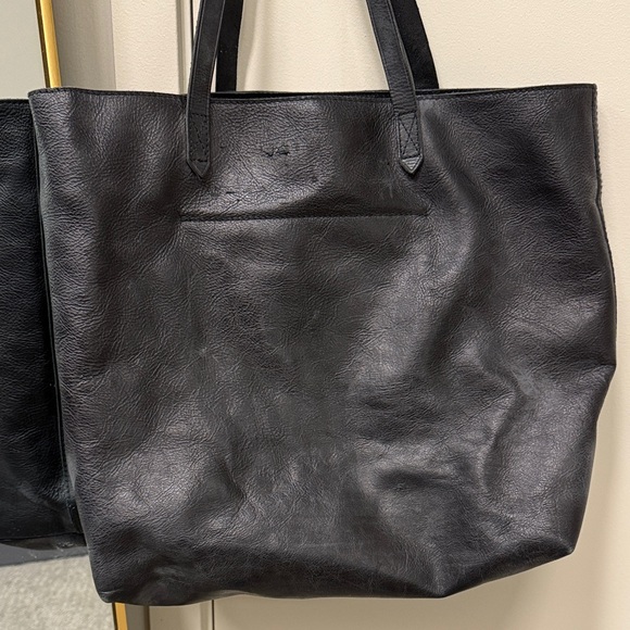 Madewell The Zip-Top Transport Leather Tote Bag - Black - Picture 8 of 9